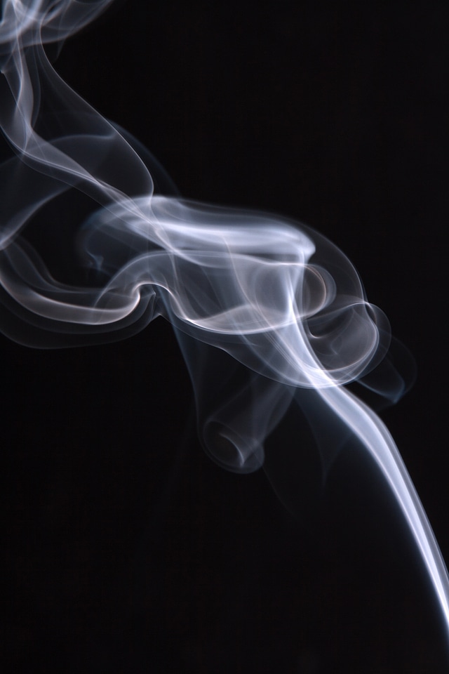 Smoke on black