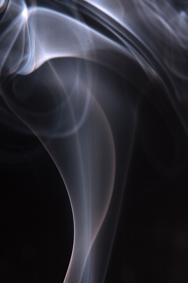 Smoke on black
