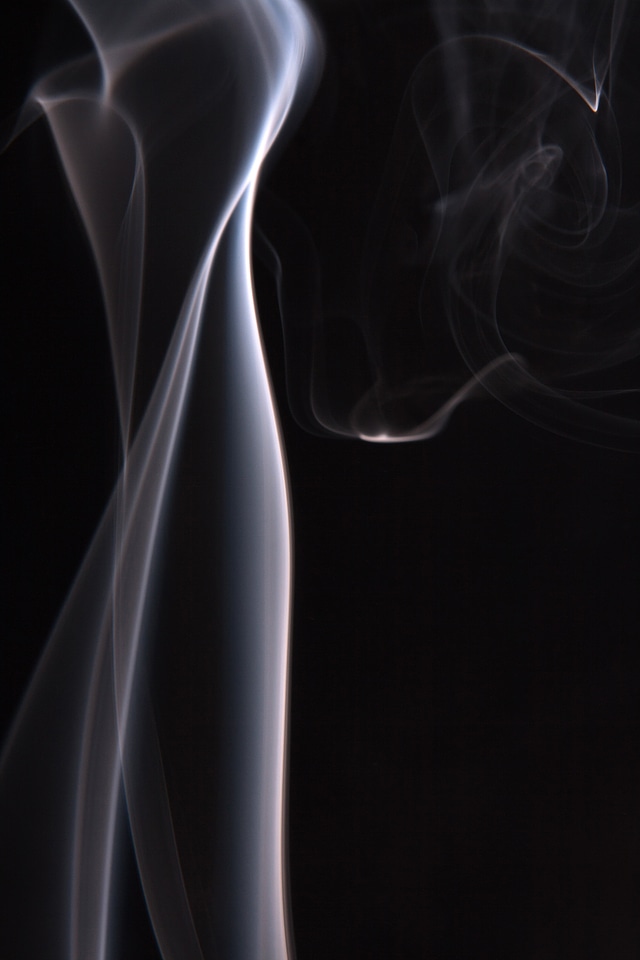 Smoke on black