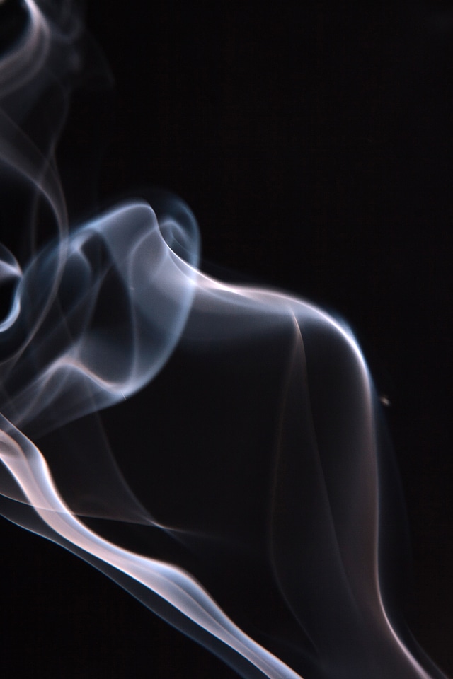 Smoke on black