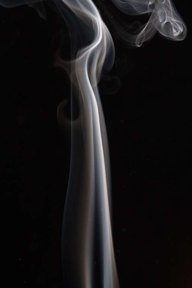 Smoke on black