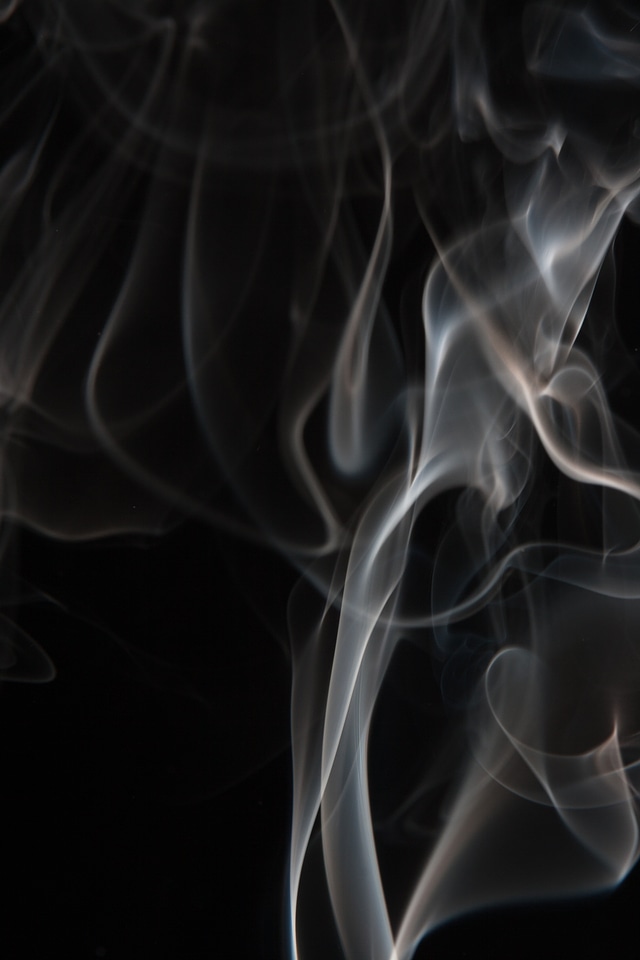 Smoke on black