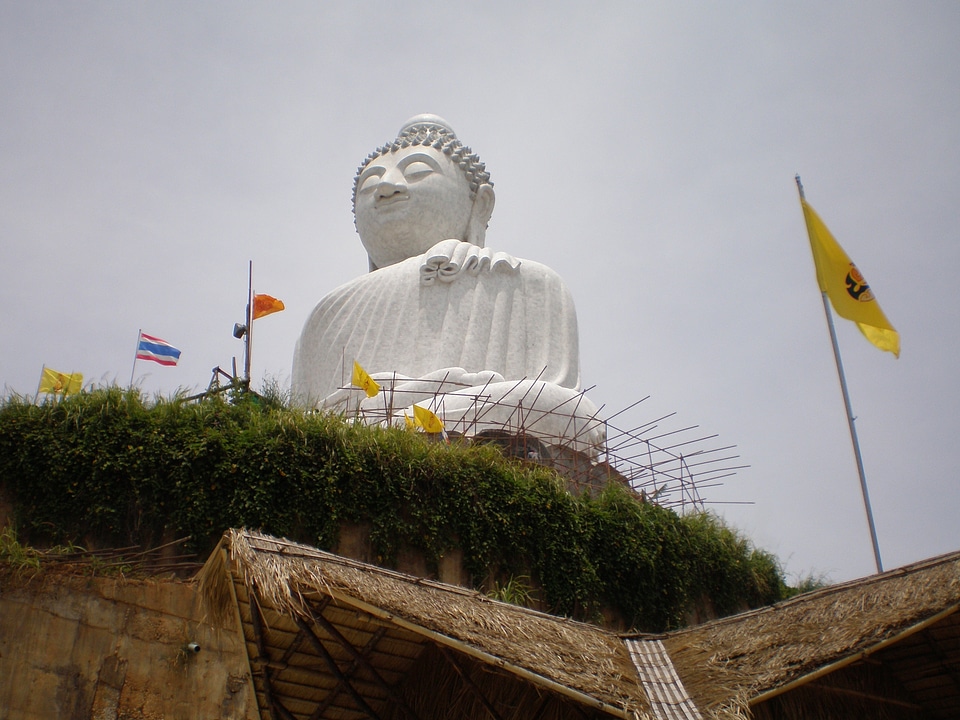 Buddhist meditation sculpture photo