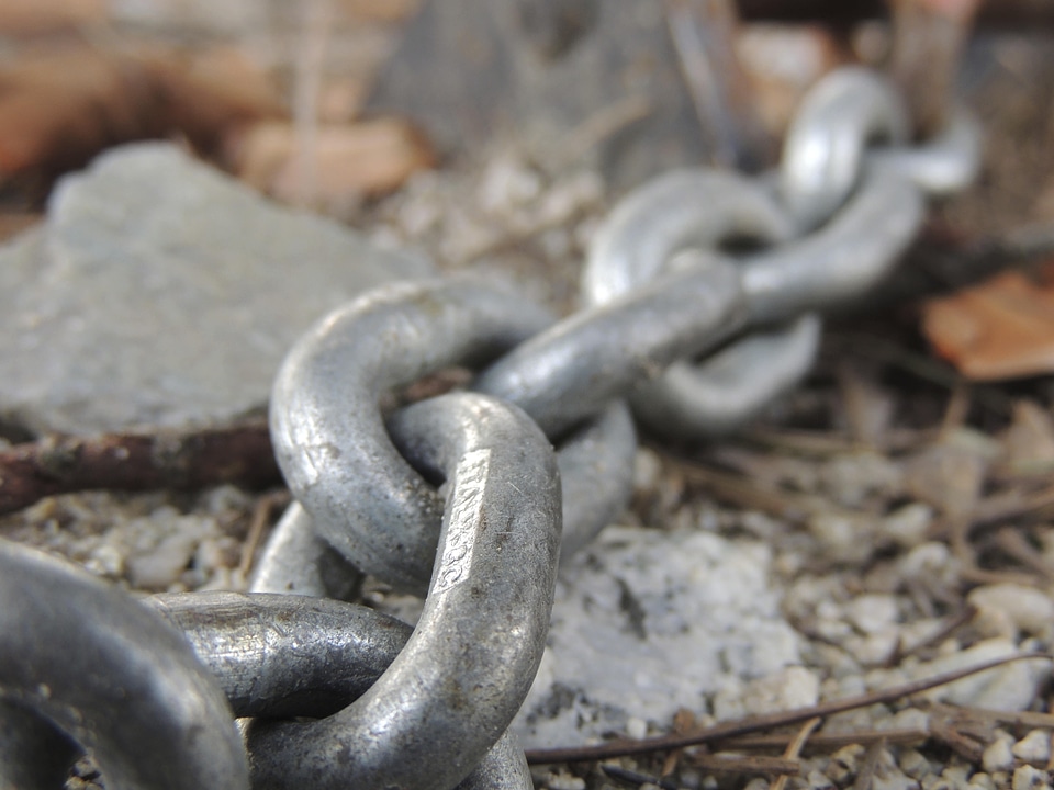 Chain link iron silver