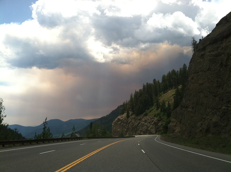 Landscape mountains sky