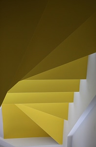 Yellow stairs photo