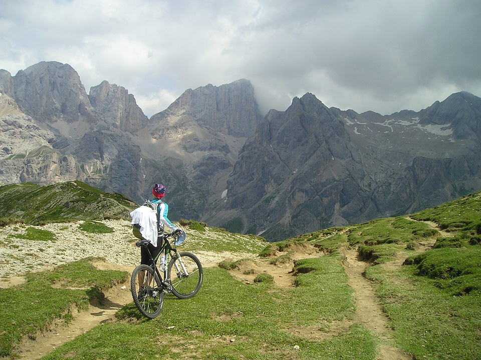 Marmolada south wall singletrail away