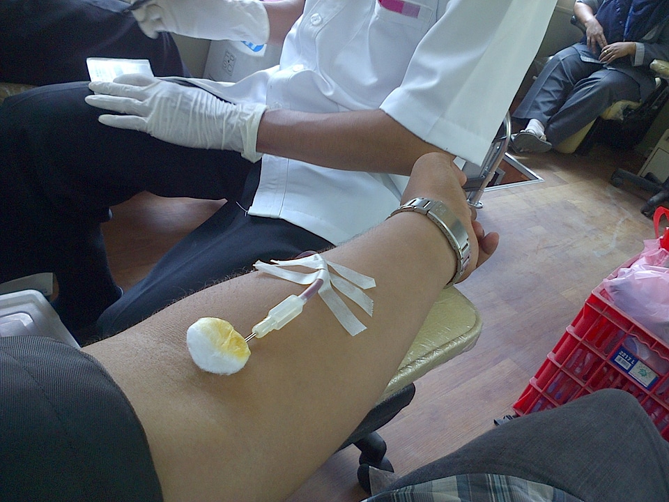 Blood donation giving