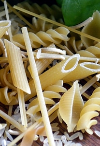 Noodles raw food photo