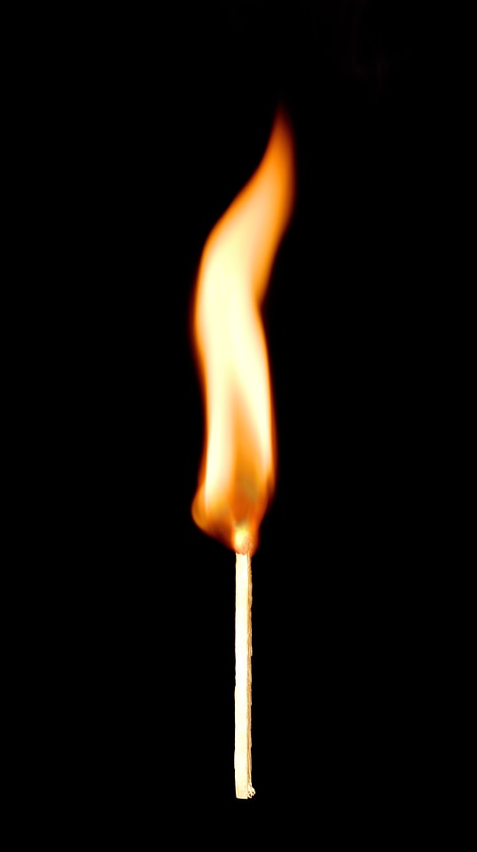 Match with large flame