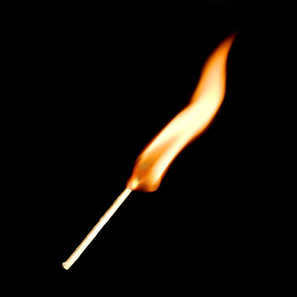 Long Flame on Match
