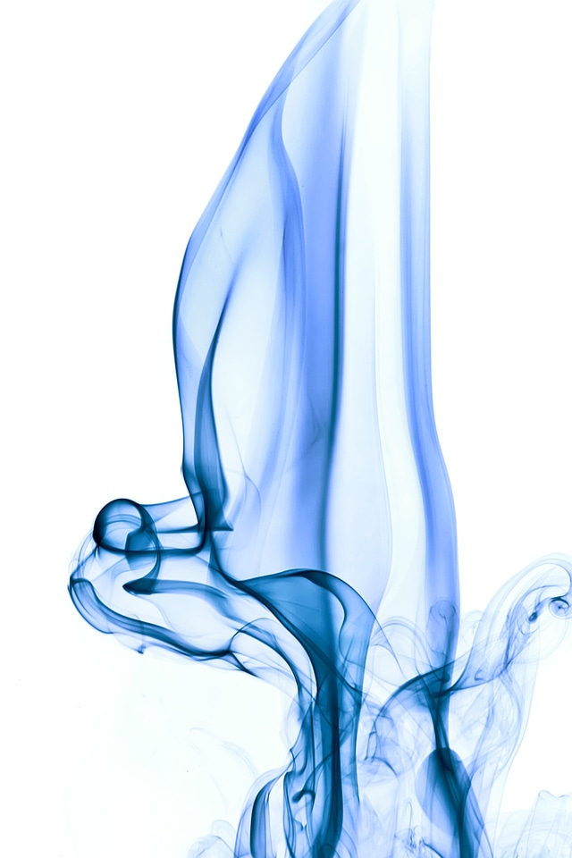 Blue swirl of smoke