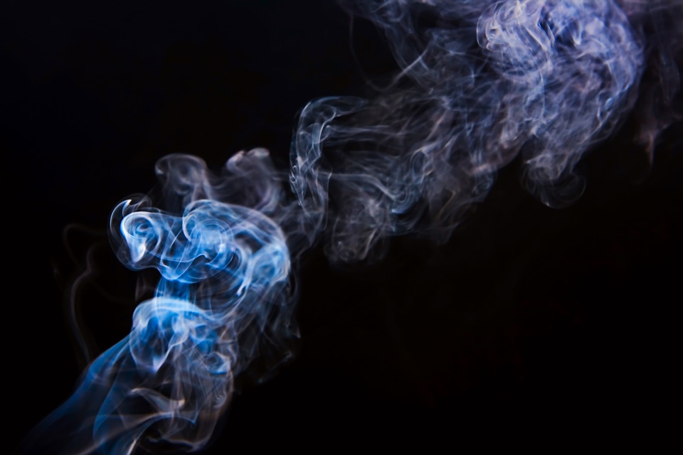 Abstract Blue Smoke Background