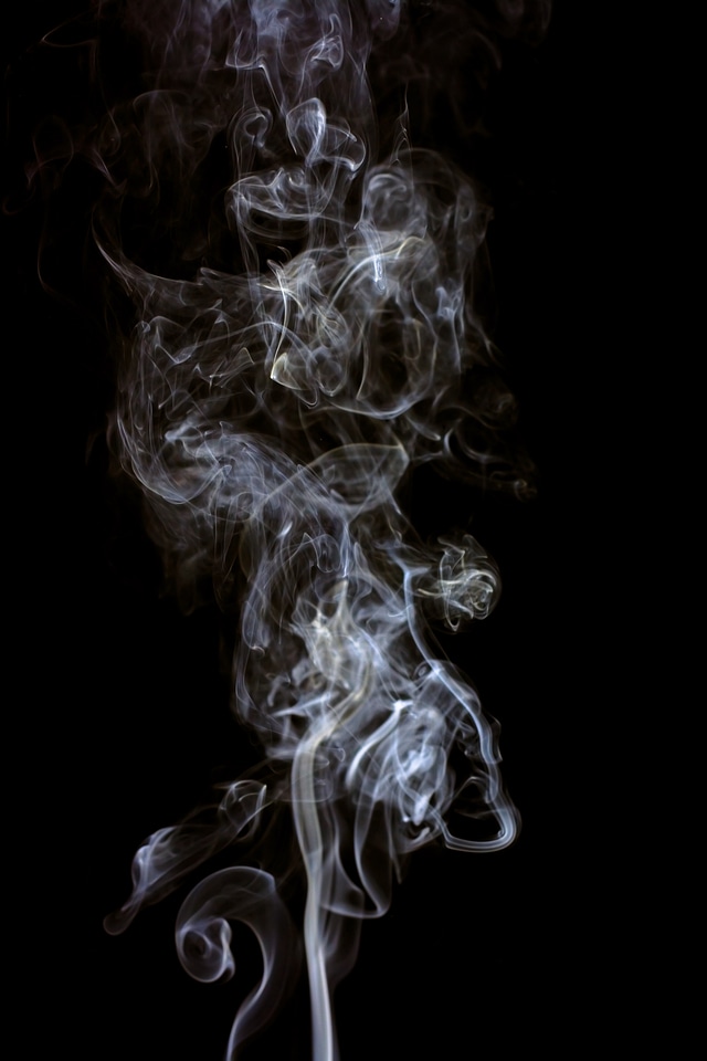 Swirly cigarette smoke