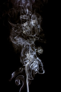 Swirly cigarette smoke