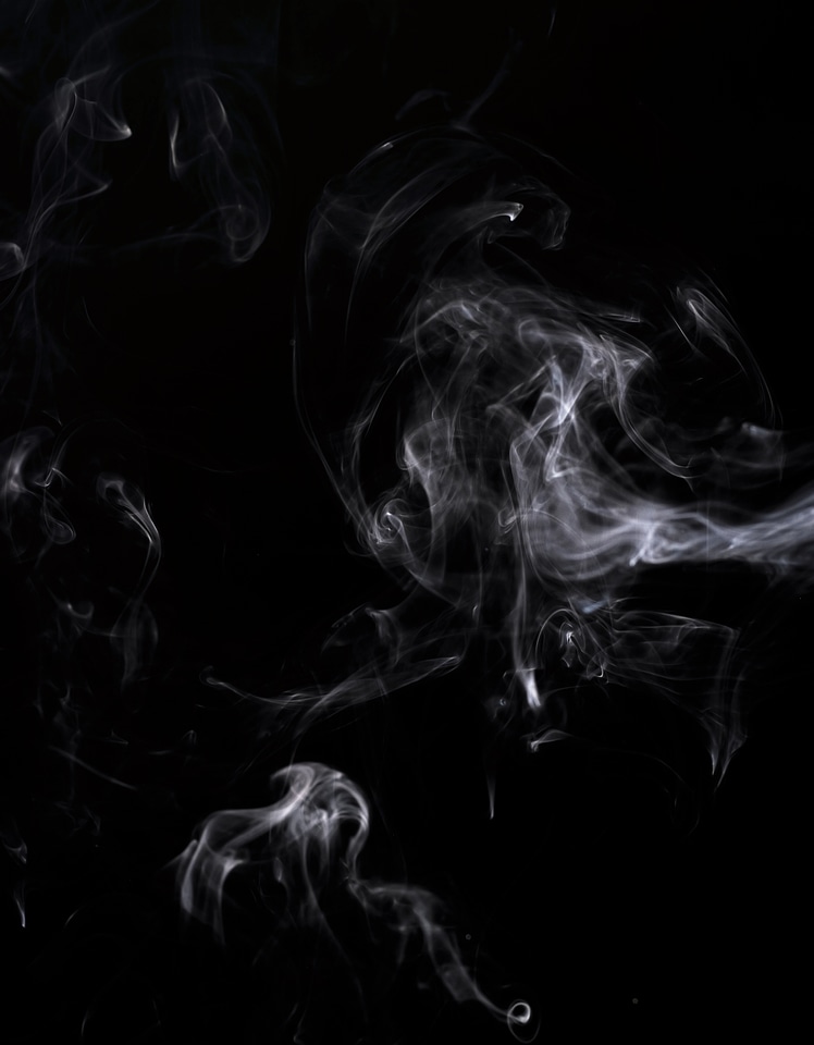 Transparent smoke on black