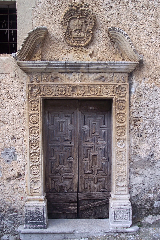 Wood door brown door