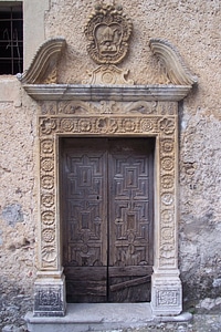 Wood door brown door