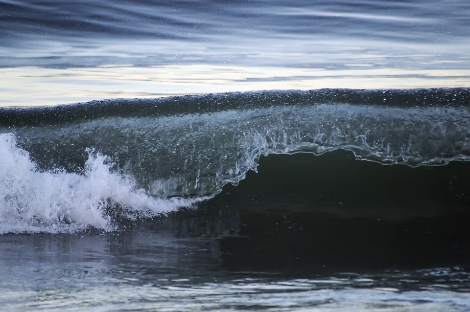 Beach atlantic city crashing waves