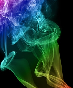 Colorful smoke background photo