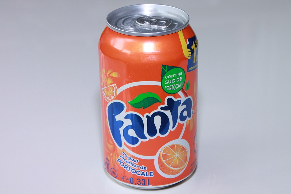Cylinder drink fanta