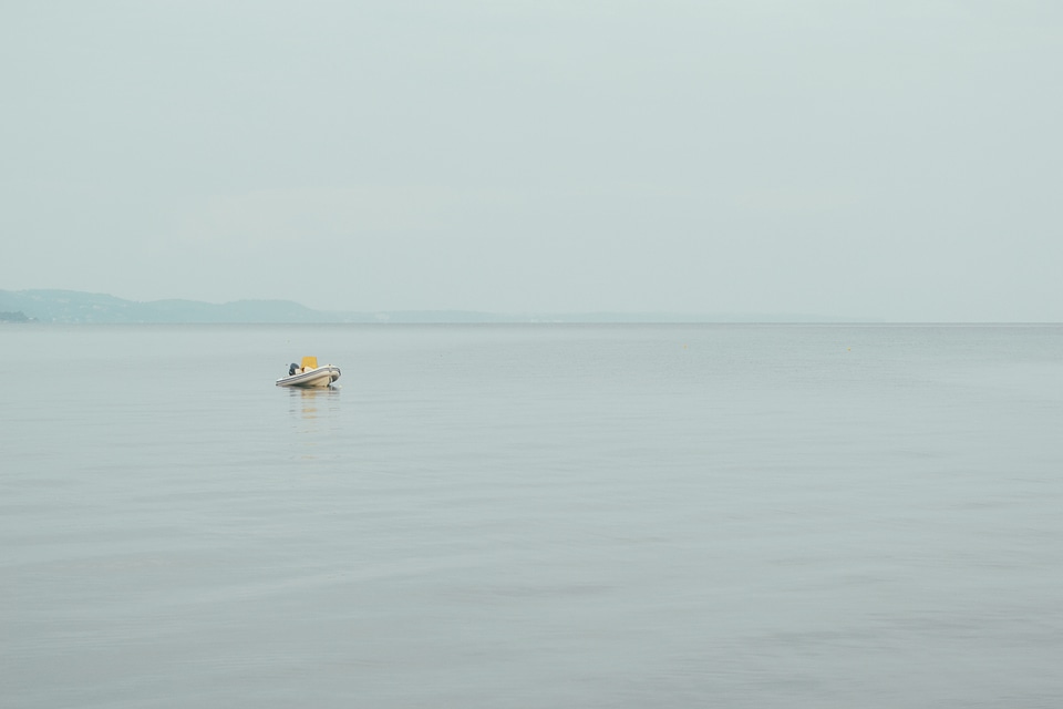 Lonely boat photo