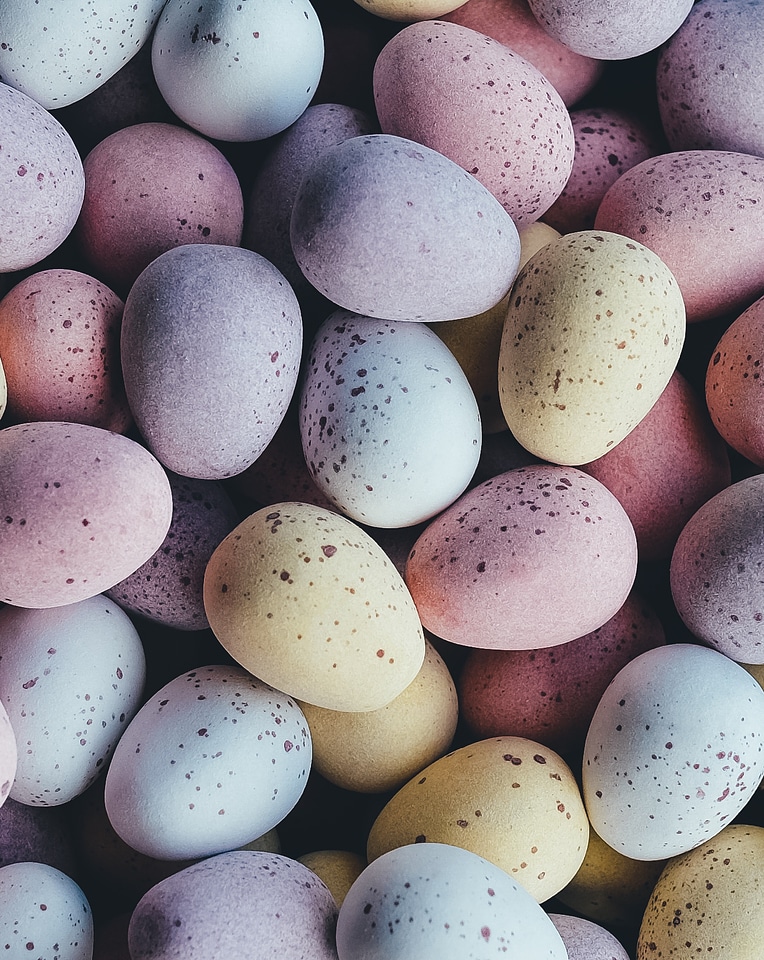 Colorful candy eggs