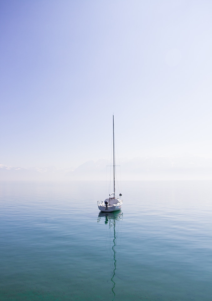 Lonely boat photo