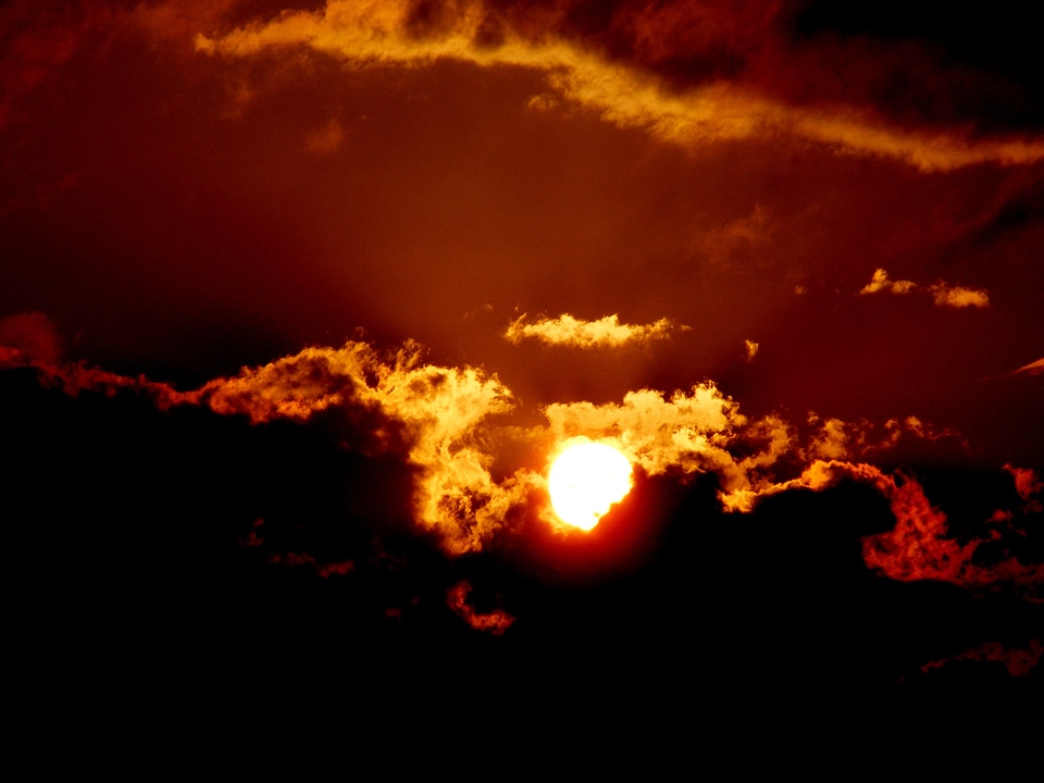 Clouds covering the sun