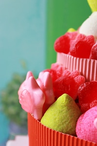 Sweets gummy bear cake gift