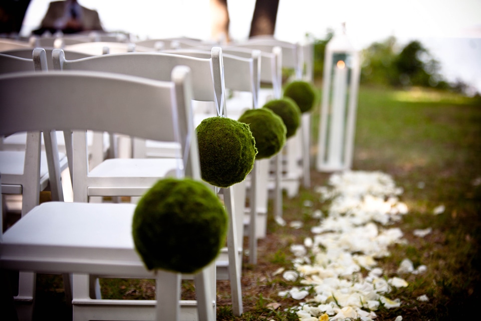 Chairs white decorated