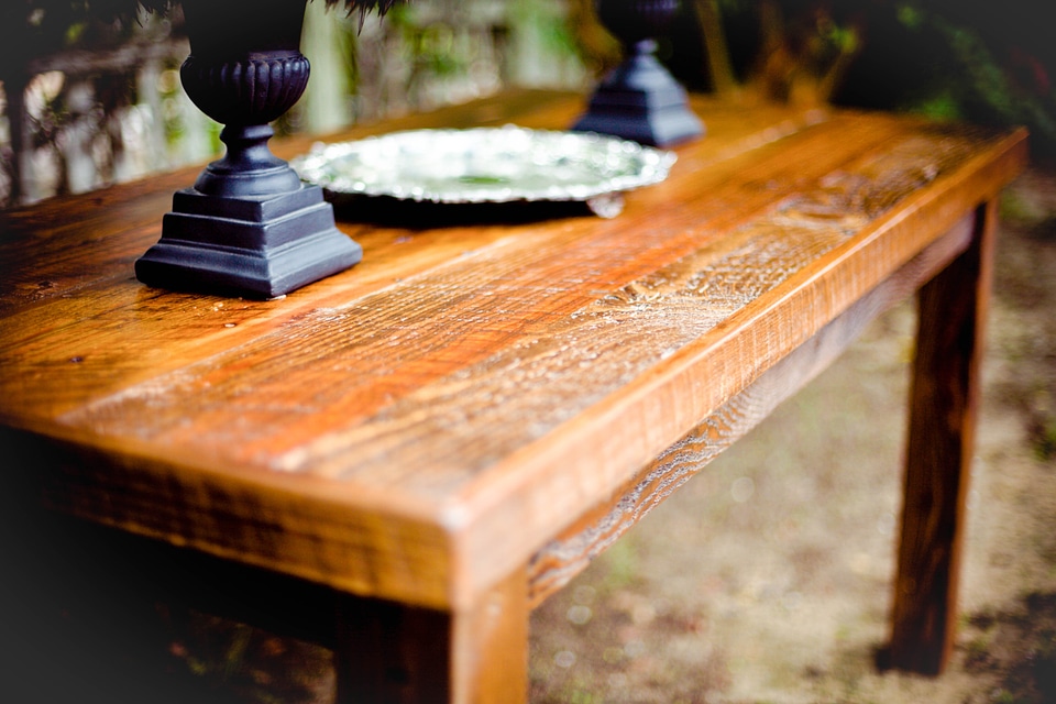 Wood furniture brown table