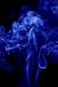 Dark blue smoke