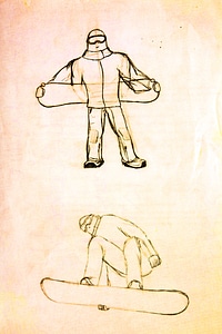 Snowboarder drawing