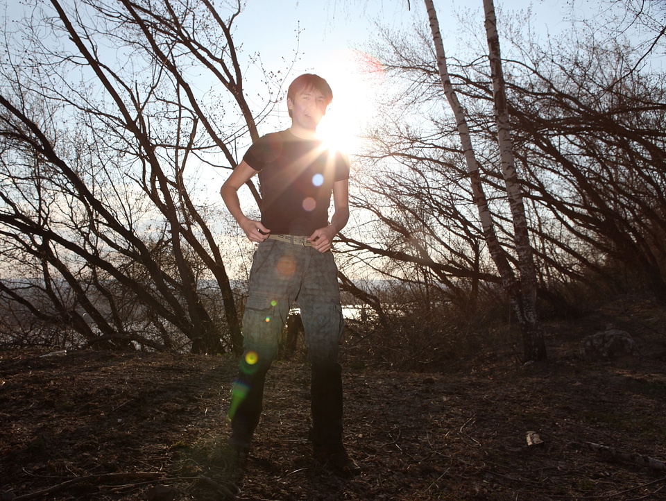 Standing in the woods