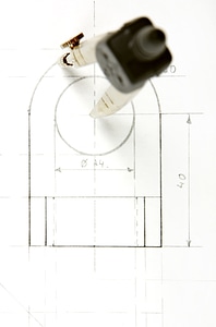 Drawing compasses photo