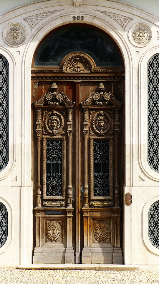 Old door ornament wood carving