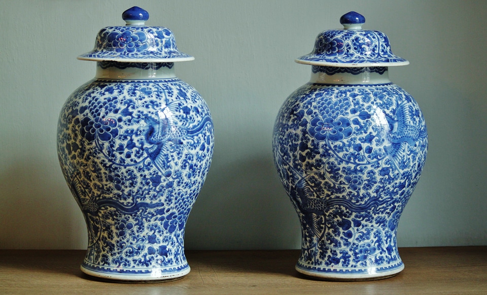 Container ceramic deco