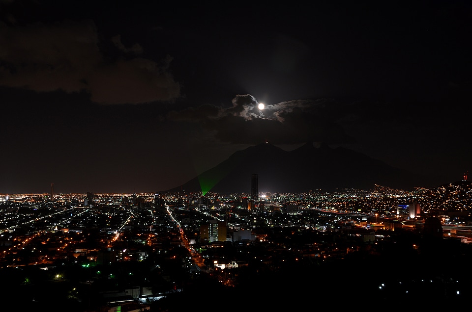 Moon city horizon photo