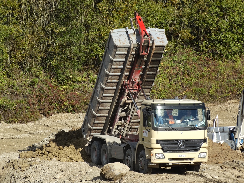 Unloading point earth earth material