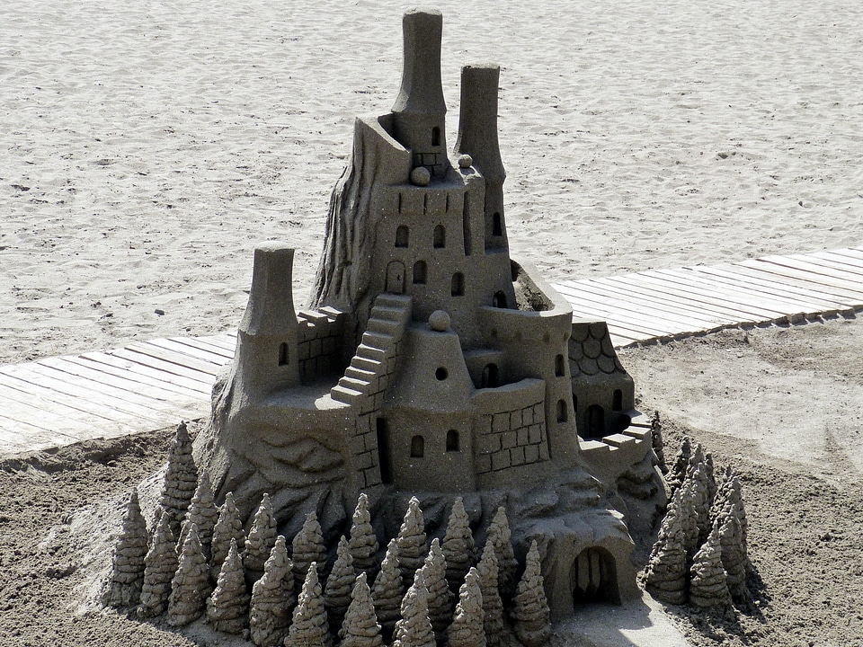 Beach sand sculpture sand picture