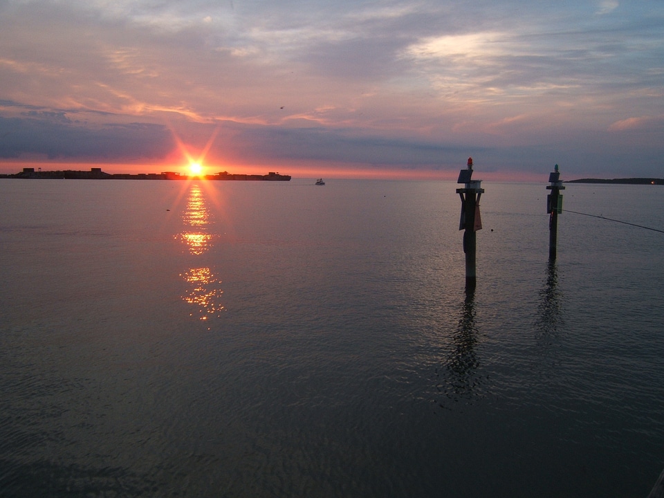 Silhouette dawn dusk photo