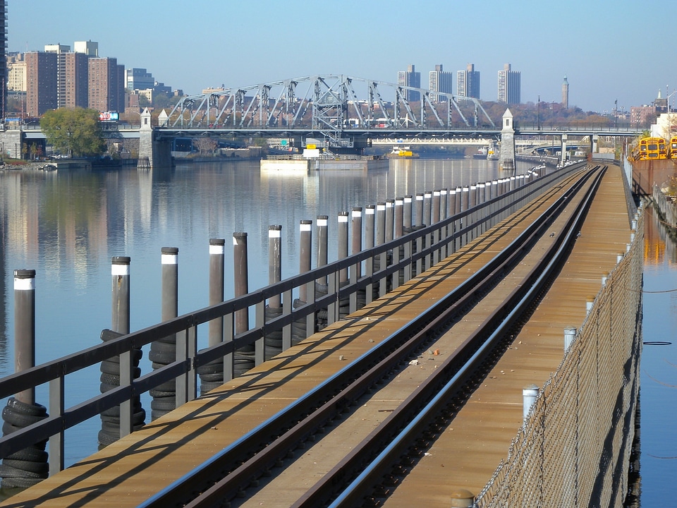 Railway tracks river