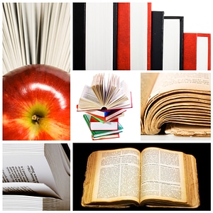 books collage photo