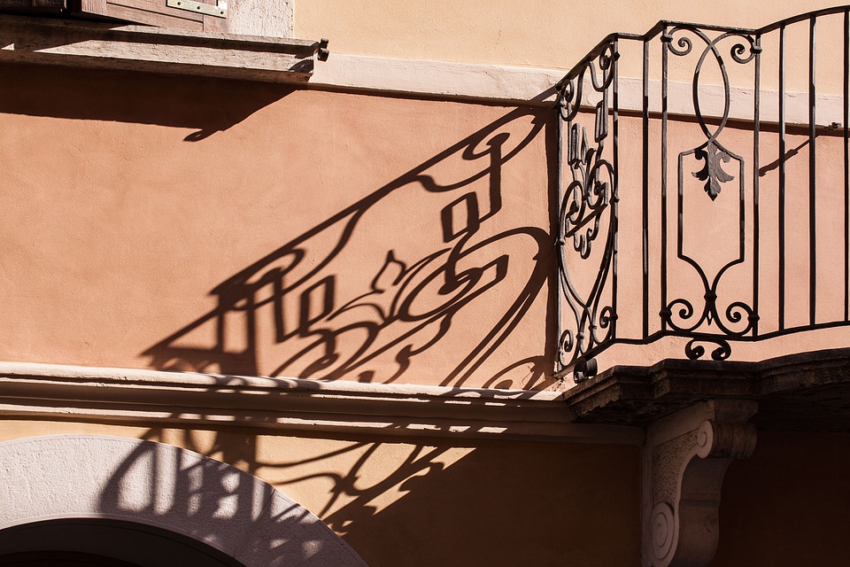 Shadow play grid wrought iron