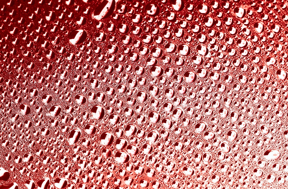 Red water drops texture