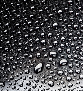 Silver water drops background photo