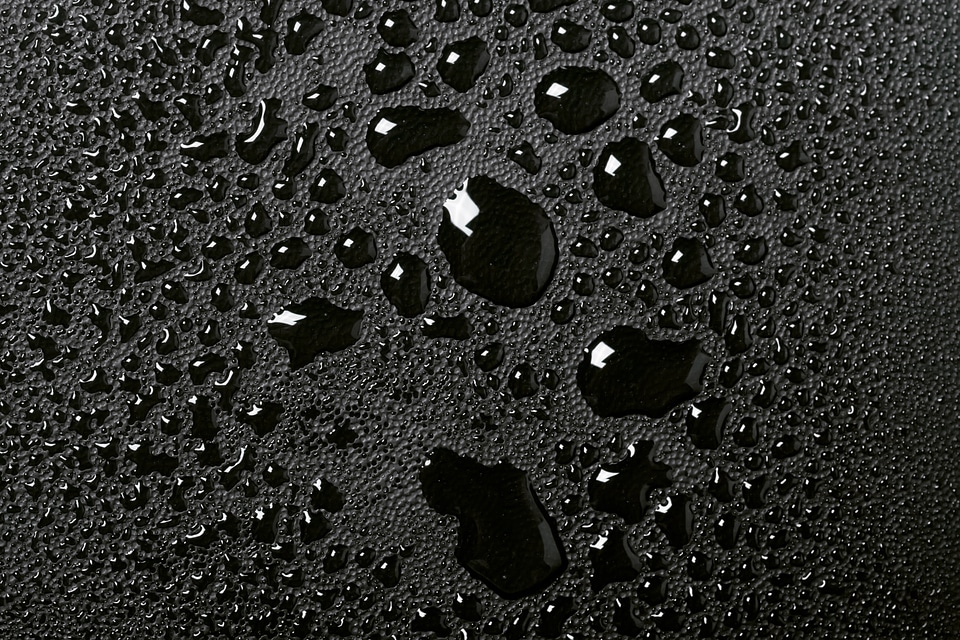 Gray macro water drops background