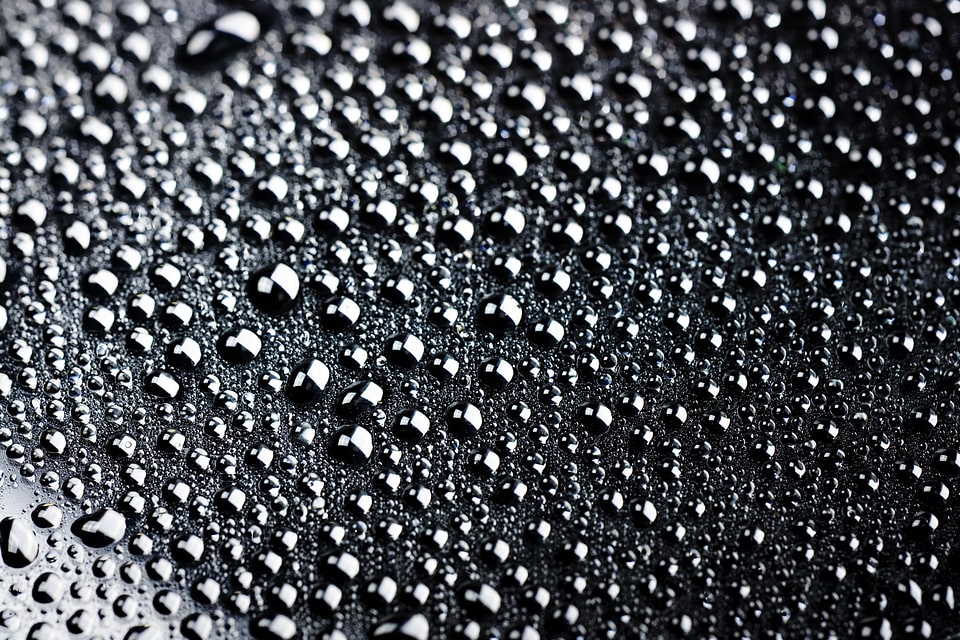 Water drops on glass background