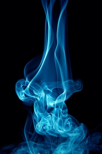 Abstract blue smoke photo